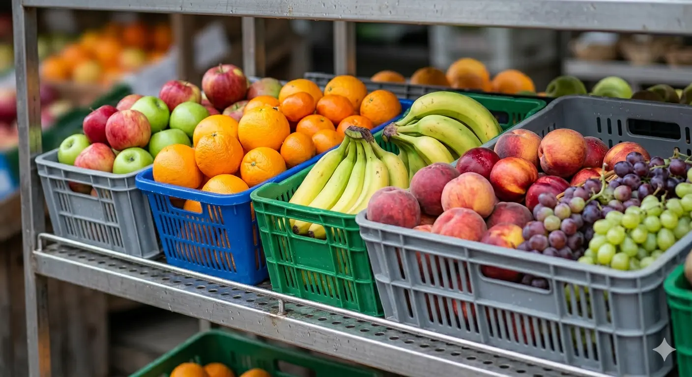 Frutas e legumes frescos da época